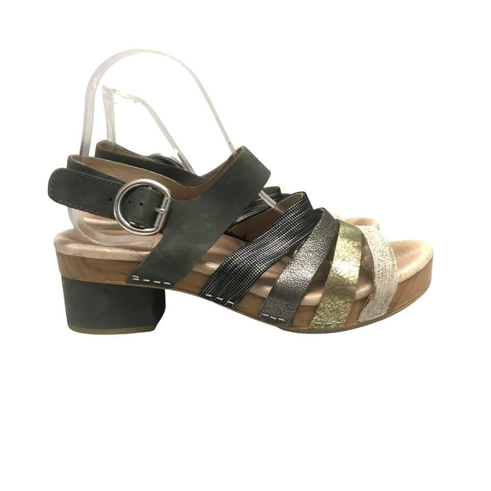 Dansko Womens  7.5-8/38 Strappy Leather Heeled Sandals